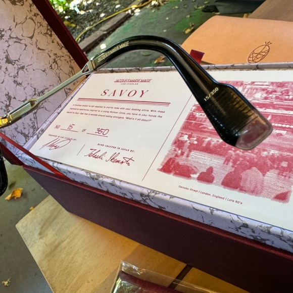 ✧ Jacques Marie Mage Savoy Matte Black 15/350 Glasses Excellent Condition - Picture 2 of 10